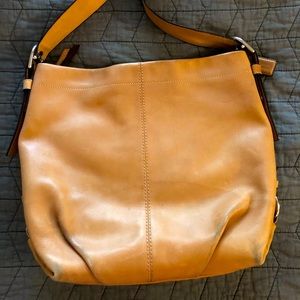 Vintage Coach came leather cross body bag
